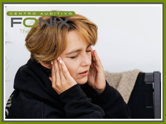 Mujer con tinnitus